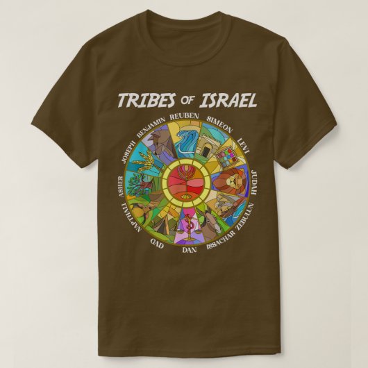 Tribes Of Israel Nation Hebrew Twelve Sons Jewish T-shirt (Design voorkant)