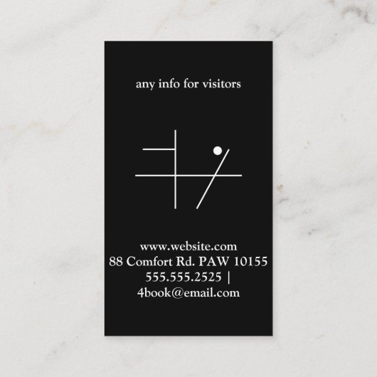 TribeWolf White Visitekaartje (Achterkant)