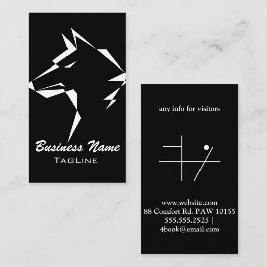 TribeWolf White Visitekaartje (Voorkant / Achterkant)