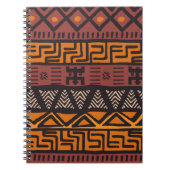 Tribisch etnisch kleurrijk bohemisch patroon met g notitieboek (Voorkant)