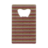 Tribisch patroon creditkaart flessenopener (Voorkant)