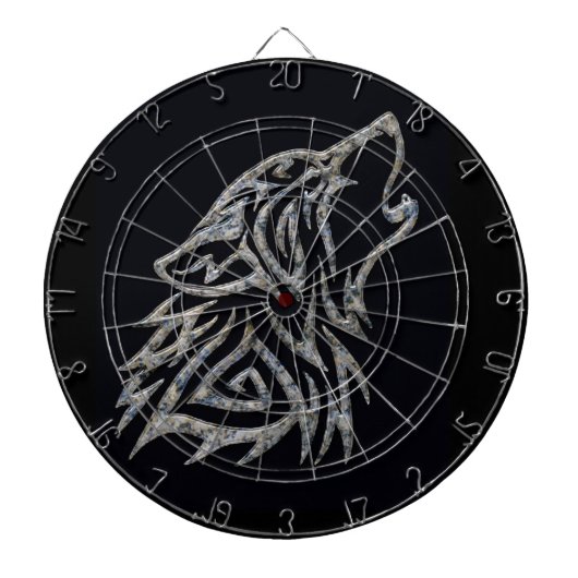 Tribisch wolvendartboard dartbord (Voorkant)