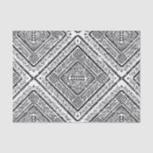 Tribpatroon Cool Black and White Aztec Tissuepapier (Voorkant)