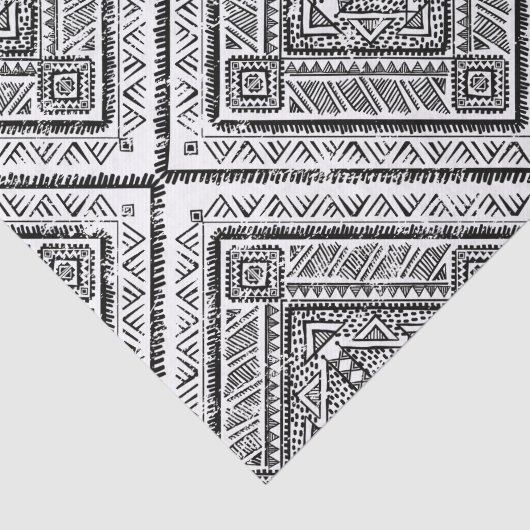 Tribpatroon Cool Black and White Aztec Tissuepapier (Detail)