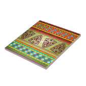 Tribpatroon voor Bright Afrikaans masker Tegeltje (Zijkant)