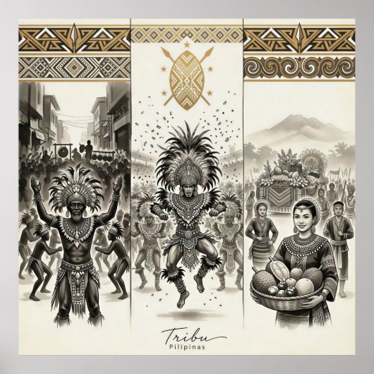 Tribu-Ati-Atihan · Dinagyang · Kadayawan Poster (Voorkant)