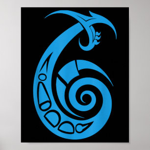 Tribuale Vishaken Shirt - Tribual Vissen - Makau F Poster