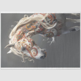 Tribunaal Indische geschilderde Paard Serie Decoup Tissuepapier