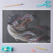 Tribunaal Paarse geschilderd indiase paard decoupa Tissuepapier (Craft)