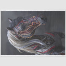 Tribunaal Paarse geschilderd indiase paard decoupa