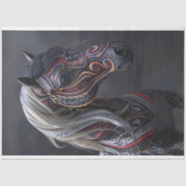 Tribunaal Paarse geschilderd indiase paard decoupa Tissuepapier