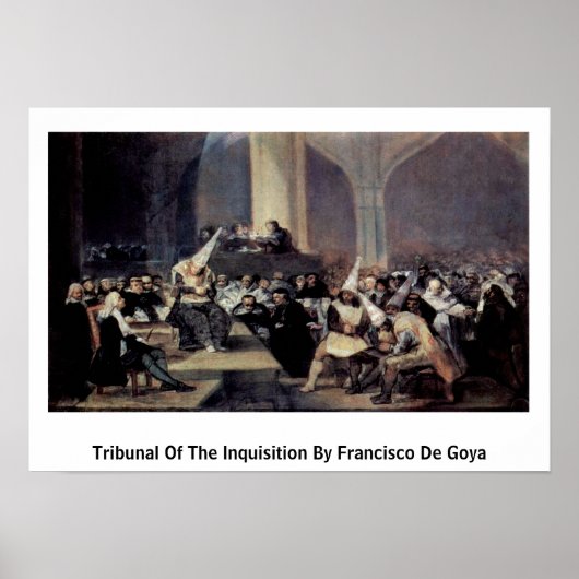Tribunal Of The Inquisition By Francisco De Goya Poster (Voorkant)