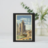 Tribune Tower, Vintage van Chicago Briefkaart (Staand voorkant)