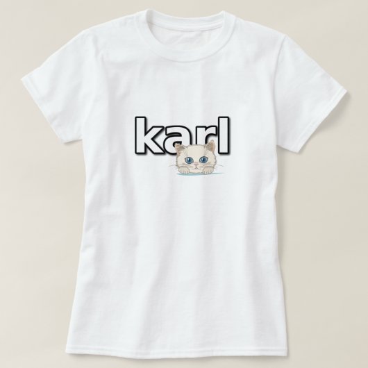 Tribute aan Karl Lagerfeld T-shirt (Design voorkant)