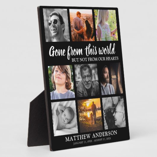 Tribute Family Photo Collage Memorial Fotoplaat (Zijkant)