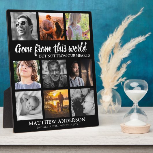 Tribute Family Photo Collage Memorial Fotoplaat (Zijkant)