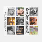 Tribute Family Photo Collage Memorial Keepslag Fleece Deken (Voorkant (Horizontaal))