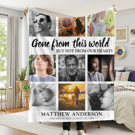 Tribute Family Photo Collage Memorial Keepslag Fleece Deken