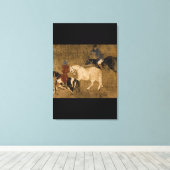 Tribute Horses', onbekende artiest_The Orient Canvas Afdruk (Insitu (Houten vloer))