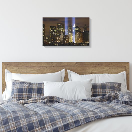 "Tribute in Light" 9-11-herdenking Canvas Afdruk (Insitu (Slaapkamer))