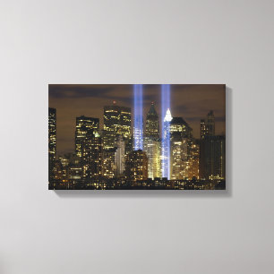 "Tribute in Light" 9-11-herdenking Canvas Afdruk