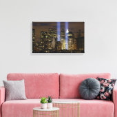 "Tribute in Light" 9-11 Memorial Canvas Afdruk (Insitu (Woonkamer))