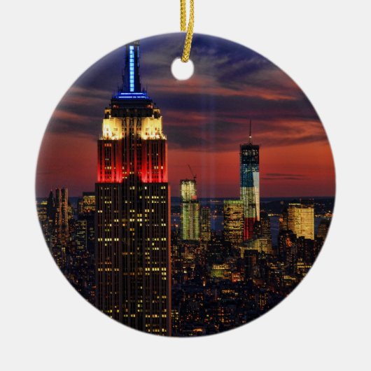 Tribute in Light Sept 11, World Trade Center ESB # Keramisch Ornament (Voorkant)