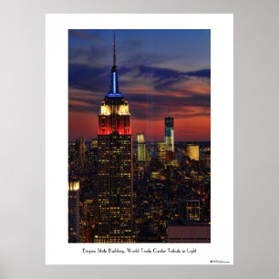Tribute in Light Sept 11, World Trade Center ESB # Poster
