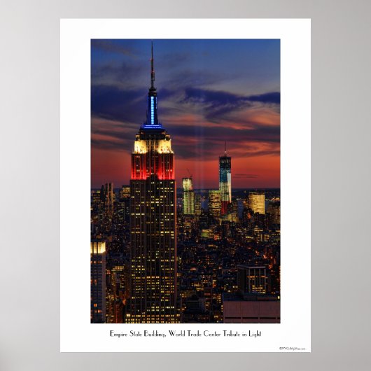 Tribute in Light Sept 11, World Trade Center ESB # Poster (Voorkant)