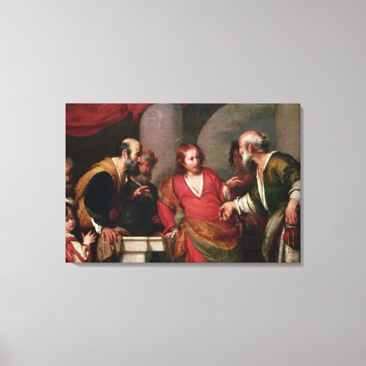 Tribute Money, c.1631 Canvas Afdruk (Voorkant)