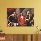 Tribute Money, c.1631 Canvas Afdruk (Insitu (Woonkamer))