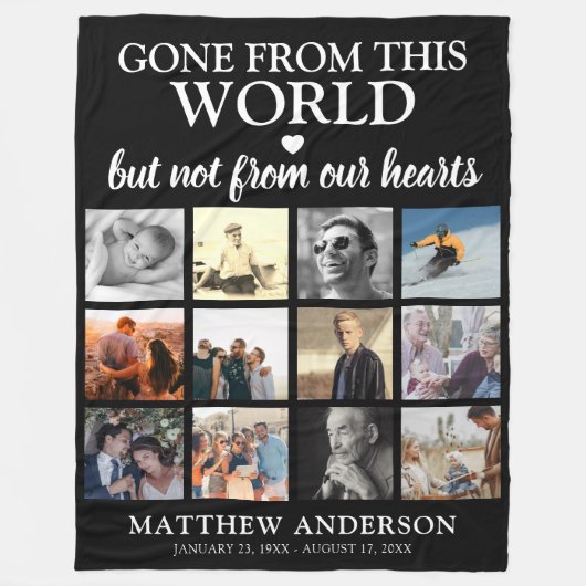 Tribute Photo Collage Keepomwille Memorial Fleece Deken (Voorkant)