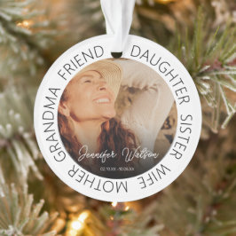Tribute Photo Memorial Kerstmis Ornament