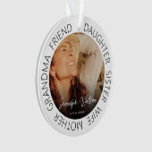 Tribute Photo Memorial Kerstmis Ornament (voorkant)