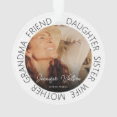 Tribute Photo Memorial Kerstmis Ornament (achterkant)