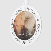 Tribute Photo Memorial Kerstmis Ornament (voorkant)