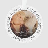 Tribute Photo Memorial Kerstmis Ornament (voorkant)