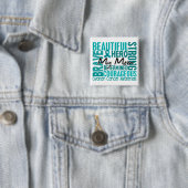 Tribute Square mam Ovarian Cancer Vierkante Button 5,1 Cm (In situ)