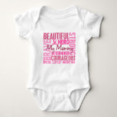 Tribute Square mammie Breast Cancer Romper (Voorkant)