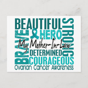 Tribute Square Moeder-in-Law Ovarian Cancer Briefkaart
