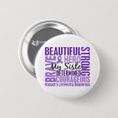 Tribute Square Sister Hodgkins Lymphoma Ronde Button 5,7 Cm (Voorkant /achterkant)