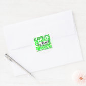 Tribute Square Vrouw Friend Lymphoma Ronde Sticker (Envelop)