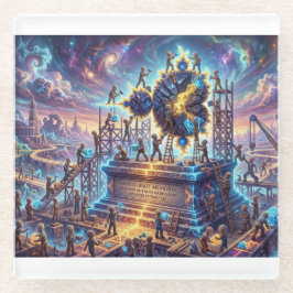 Tribute To Benoit Mandelbrot Mandelbrot Founder Glazen Onderzetter