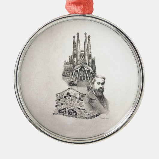 "Tribute to Gaudi" Metalen Ornament (Voorkant)