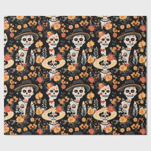 Tribute to the tradition of the Day of the Dead Cadeaupapier (Vlak)