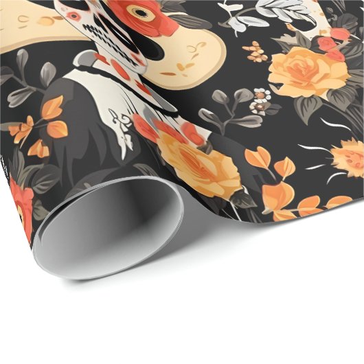 Tribute to the tradition of the Day of the Dead  Cadeaupapier (Rol Hoek)