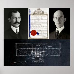 TRIBUTIE NAAR RECHTSBROEDERS EN VLIEGMACHINE POSTER