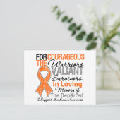 tribuut ondersteuning van leukemiebewustzijn briefkaart (Staand voorkant)