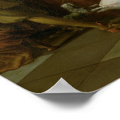 Tric-trac-spelers met een dame en haar hond poster (Hoek)