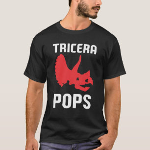 Tricera Poppen Funny Dinosaur Dad Triceratops Gift T-shirt